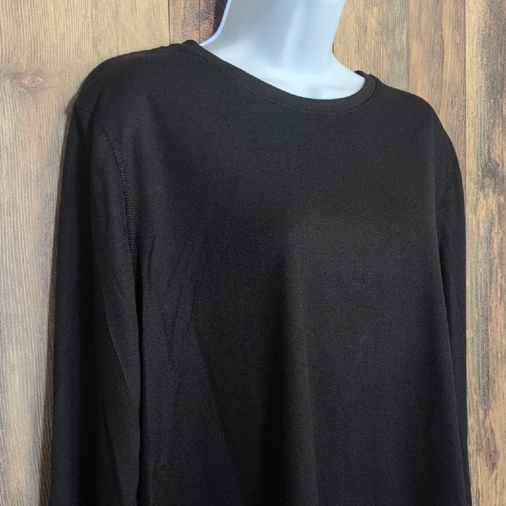 Athletic Works Black Women's Active Long Sleeve Tee XL               D259